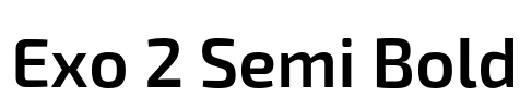 Exo 2 Semi Bold Font Image