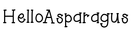 HelloAsparagus Font Image