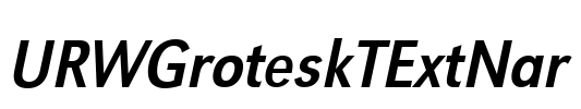 URWGroteskTExtNar Font Image