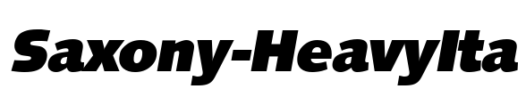 Saxony-HeavyIta Font Image