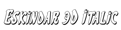 Eskindar 3D Italic Font Image