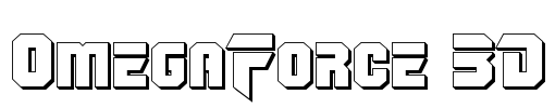 OmegaForce 3D Font Image
