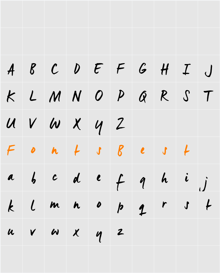 ManusTrial Character Map