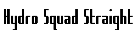Hydro Squad Straight Font Image