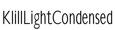 KlillLightCondensed Font Image