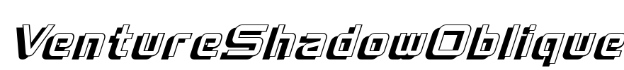 VentureShadowOblique Font Image