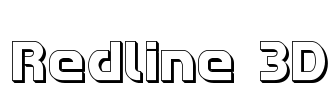 Redline 3D Font Image