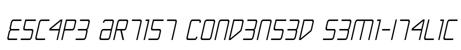 Escape Artist Condensed Semi-Italic Font Image