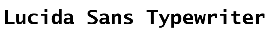 Lucida Sans Typewriter