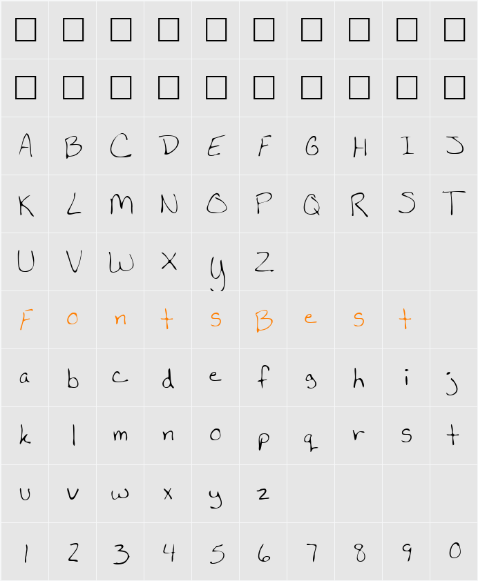 Lauren Character Map