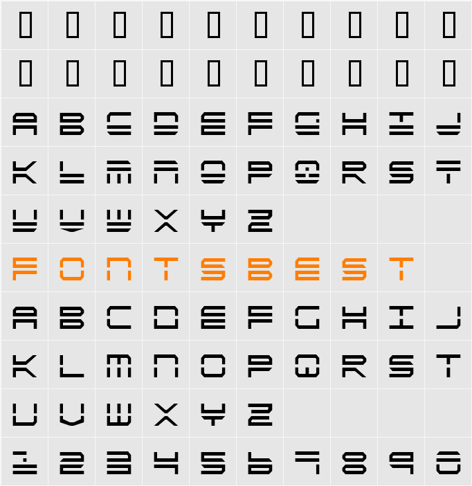 QuickStrike Condensed Character Map