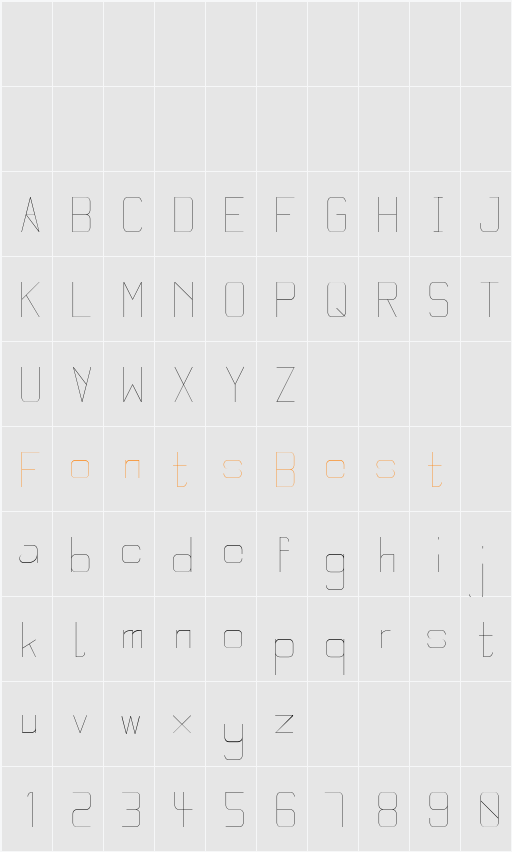 Quarter Sans Character Map