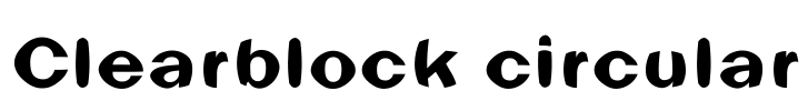 Clearblock circular Font Image
