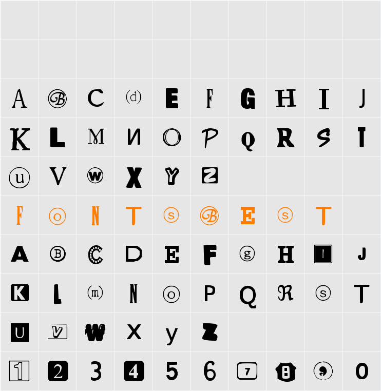 Yet Another Ransom Note Character Map