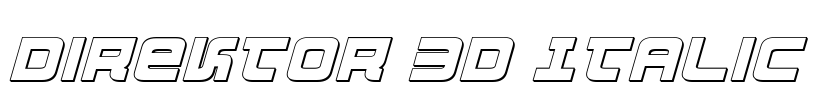 Direktor 3D Italic Font Image