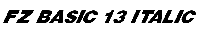 FZ BASIC 13 ITALIC Font Image