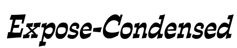 Expose-Condensed Font Image