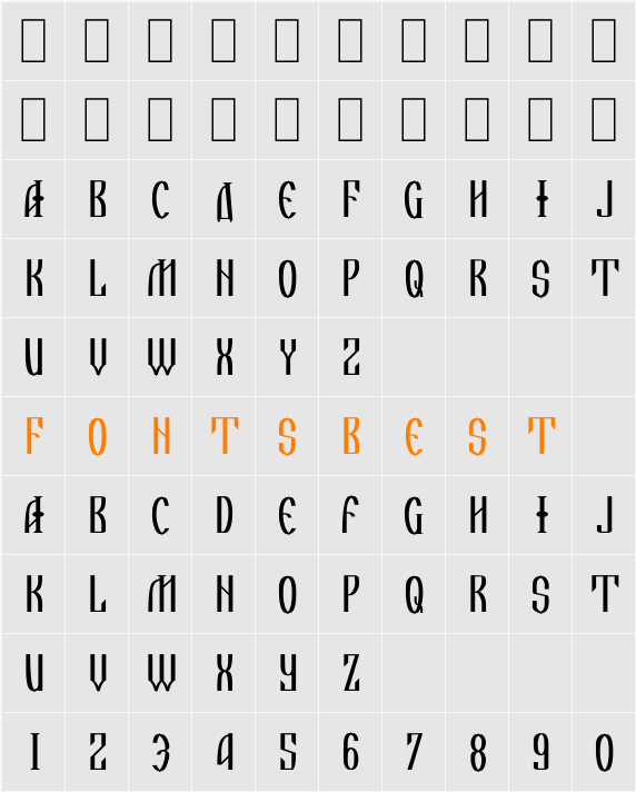 IkonWrite Character Map