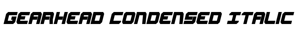 Gearhead Condensed Italic