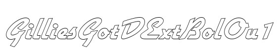 GilliesGotDExtBolOu1 Font Image