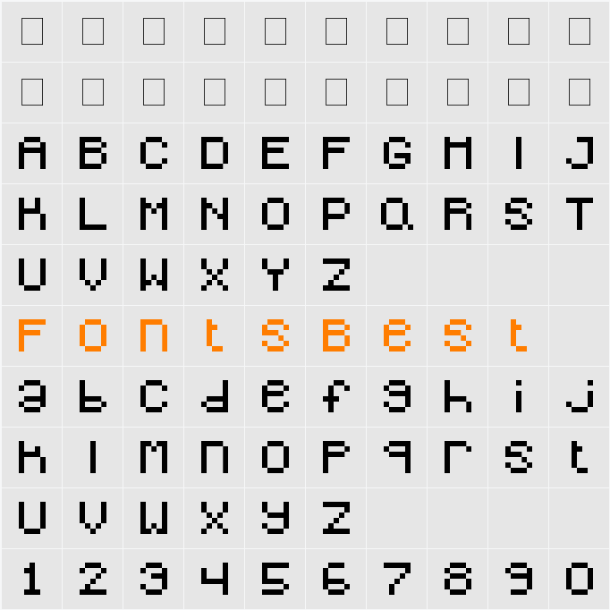 endlink Character Map