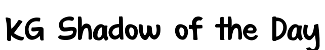 KG Shadow of the Day Font Image
