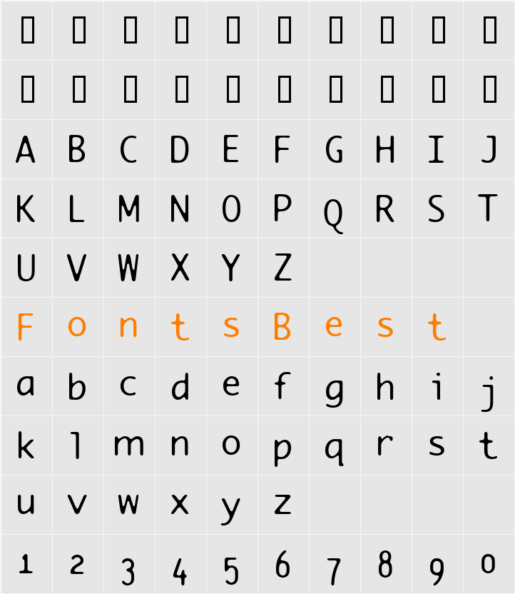 Element Character Map