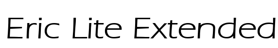 Eric Lite Extended Font Image