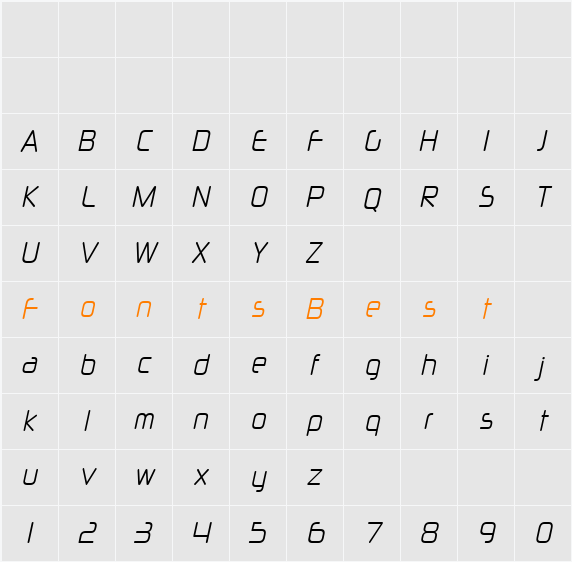 Neuropol X Cnd Lite Character Map