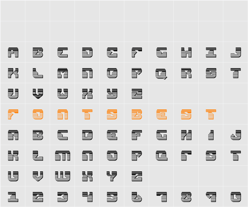 Replicant Chrome Character Map
