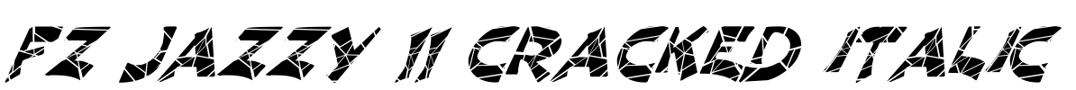 FZ JAZZY 11 CRACKED ITALIC Font Image