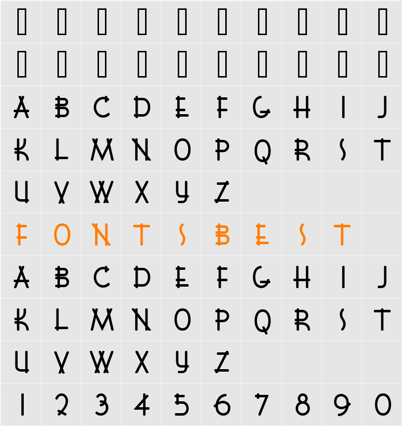 Font Shui Character Map