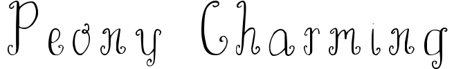 Peony Charming Font Image