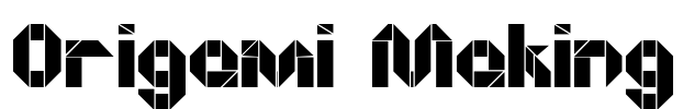 Origami Making Font Image