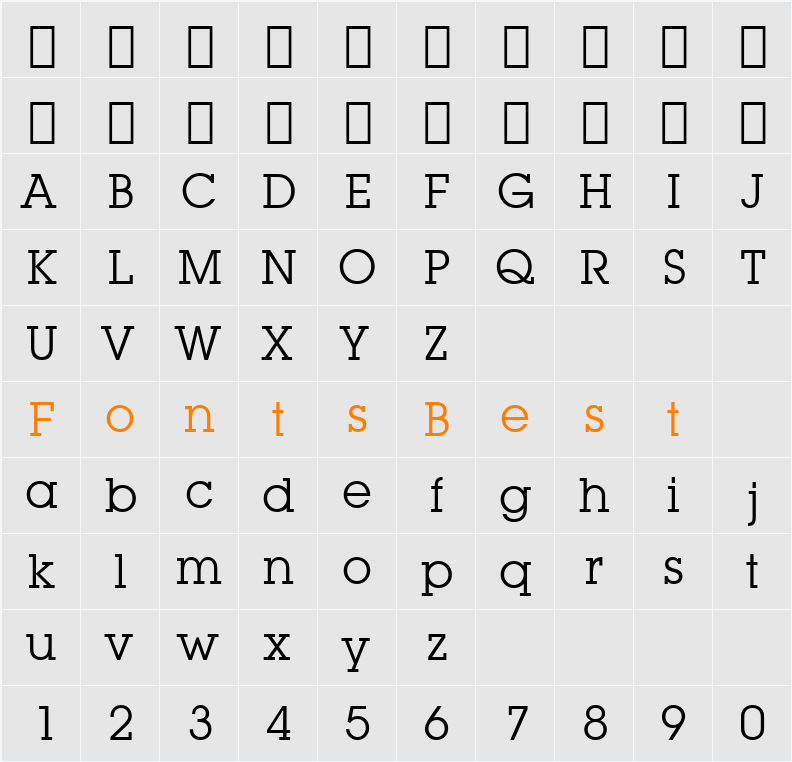 LubalGraph Bk BT Character Map