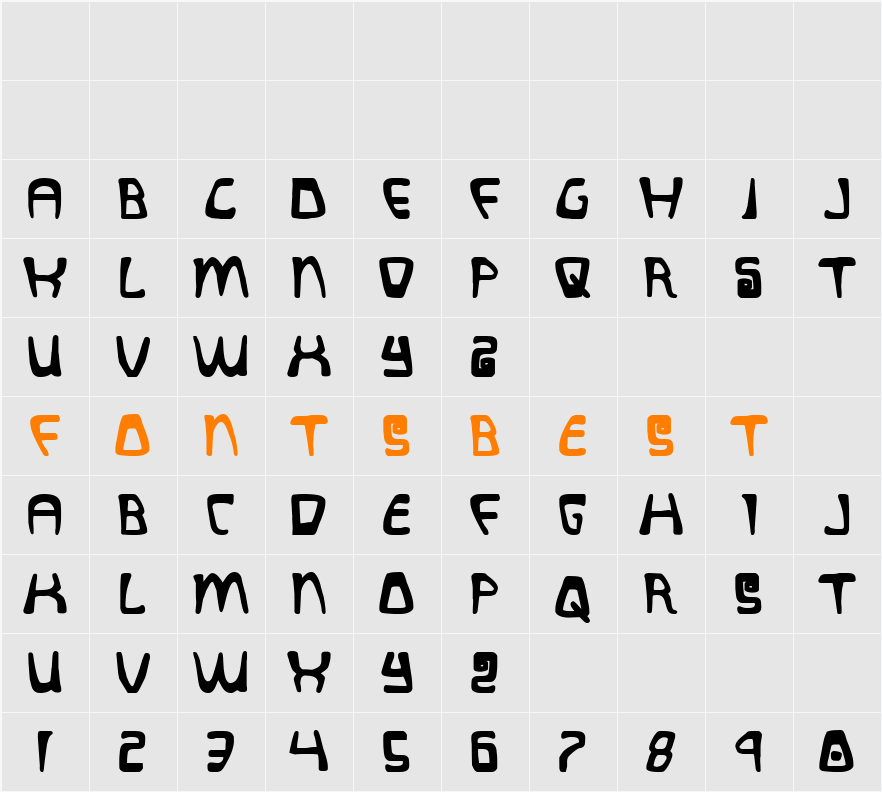 Quatl Bold Character Map