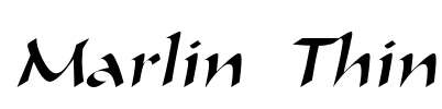 Marlin Thin Font Image
