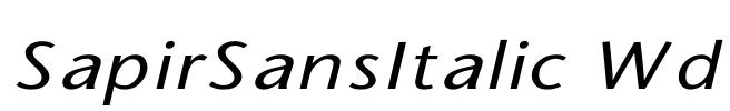 SapirSansItalic Wd Font Image