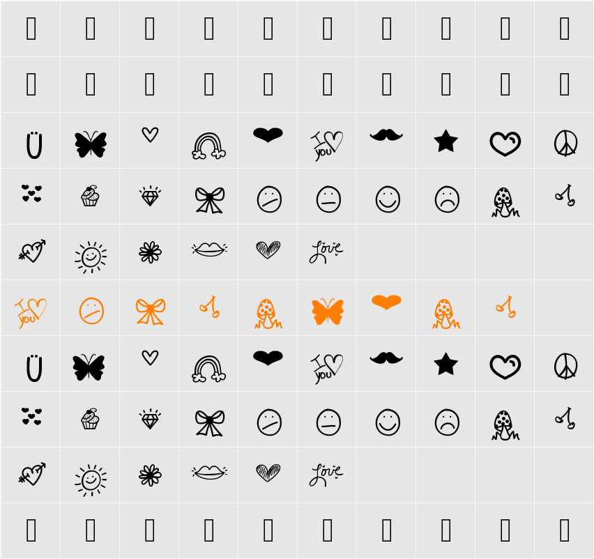 VBdings Character Map