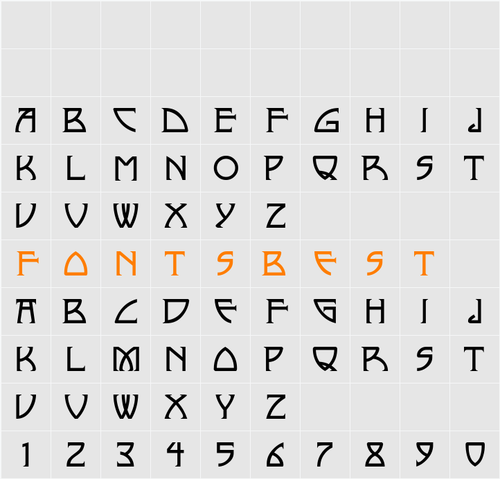 Nickley-NormalA Character Map