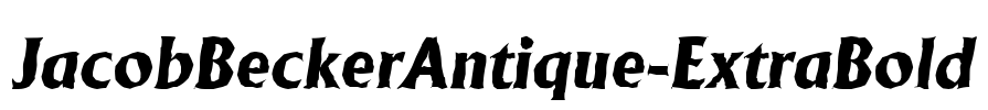 JacobBeckerAntique-ExtraBold Font Image
