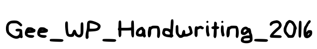 Gee_WP_Handwriting_2016 Font Image
