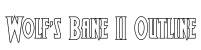 Wolf's Bane II Outline