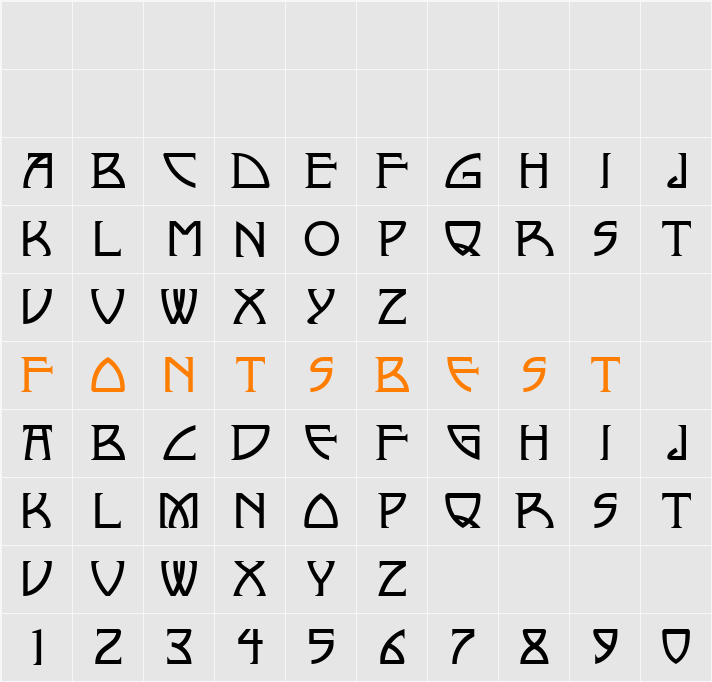 Nickley NF Character Map