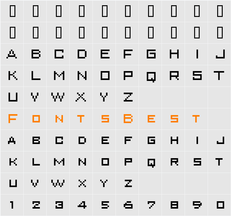 Superkarcher Character Map