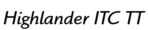 Highlander ITC TT Font Image