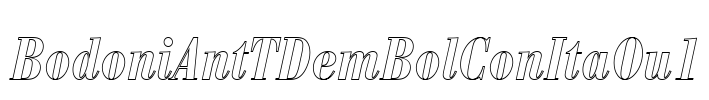 BodoniAntTDemBolConItaOu1 Font Image