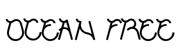 ocean free Font Image