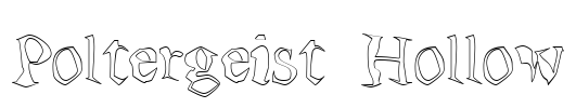 Poltergeist Hollow Font Image