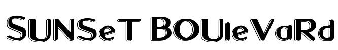 Sunset Boulevard Font Image